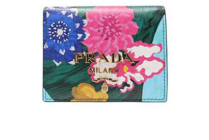 Prada Floral Print Card Holder, front view